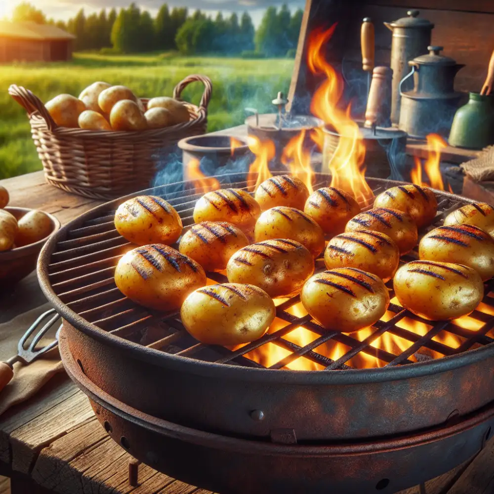 potatoes on the grill